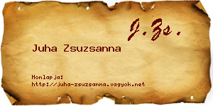 Juha Zsuzsanna névjegykártya